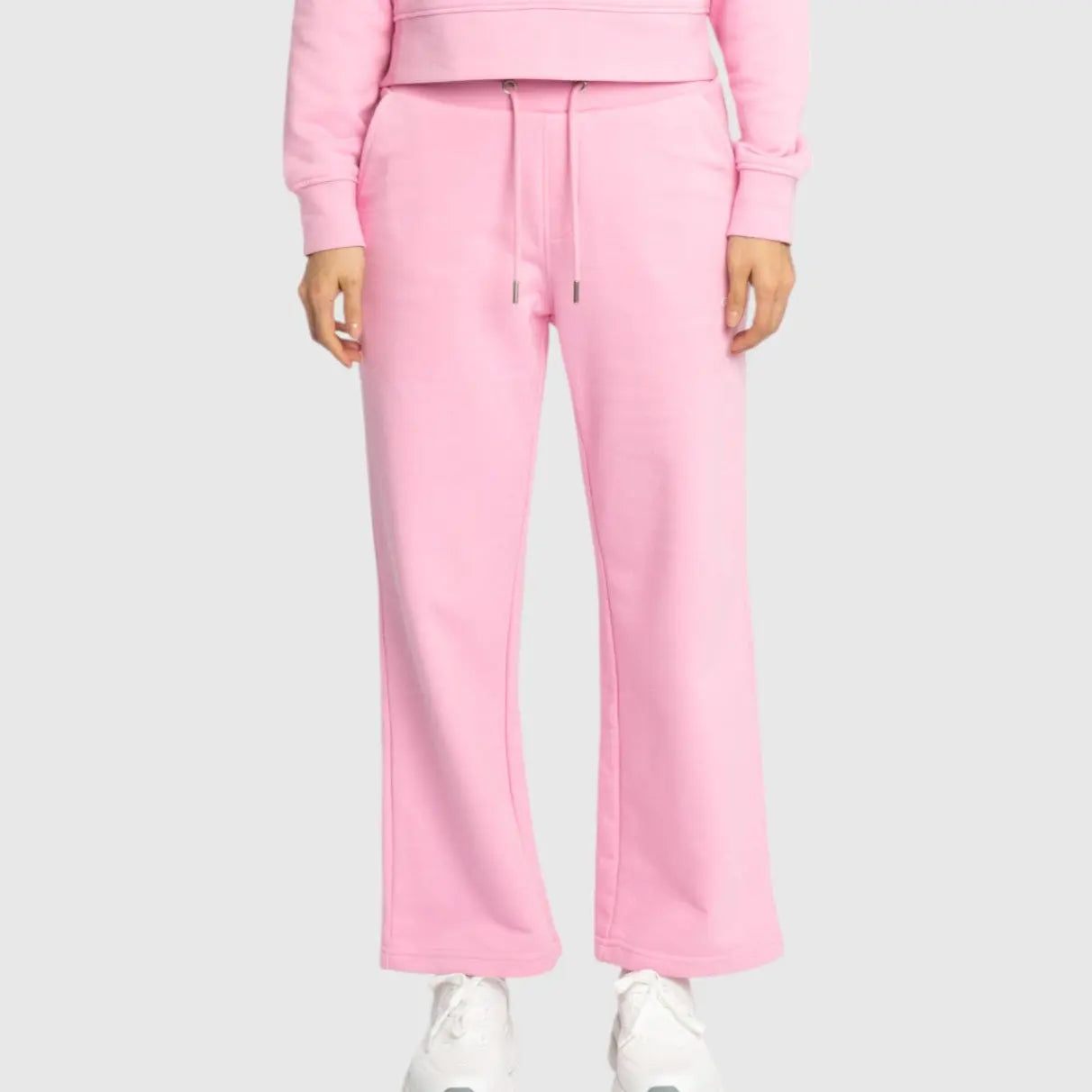 Straight Leg Sweatpants in Midweight Cotton with Small Silicon Print Gisada Jogger