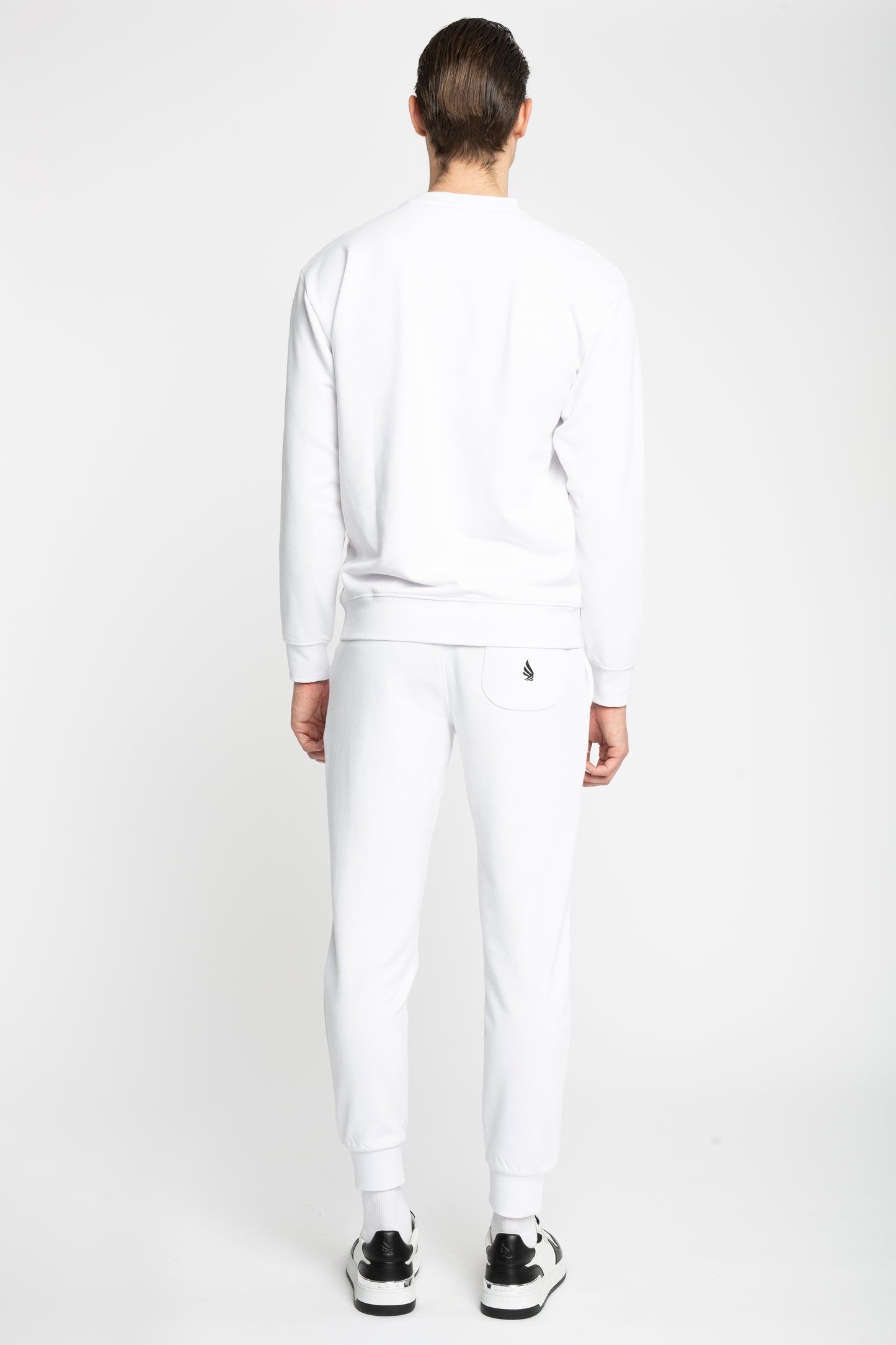 Regular Fit Jogger in Midweight Cotton with Small Silicon Logo