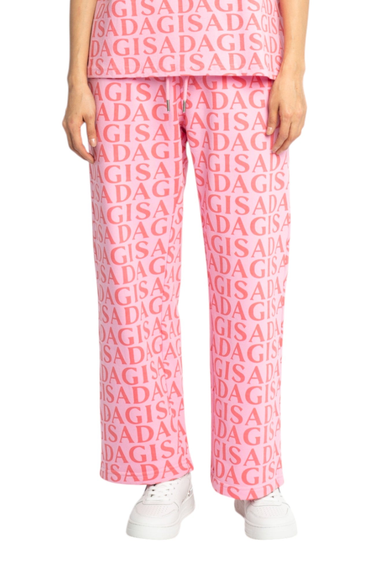 Gerade geschnittene Sweatpants aus mittelschwerer Baumwolle mit Alloverdruck