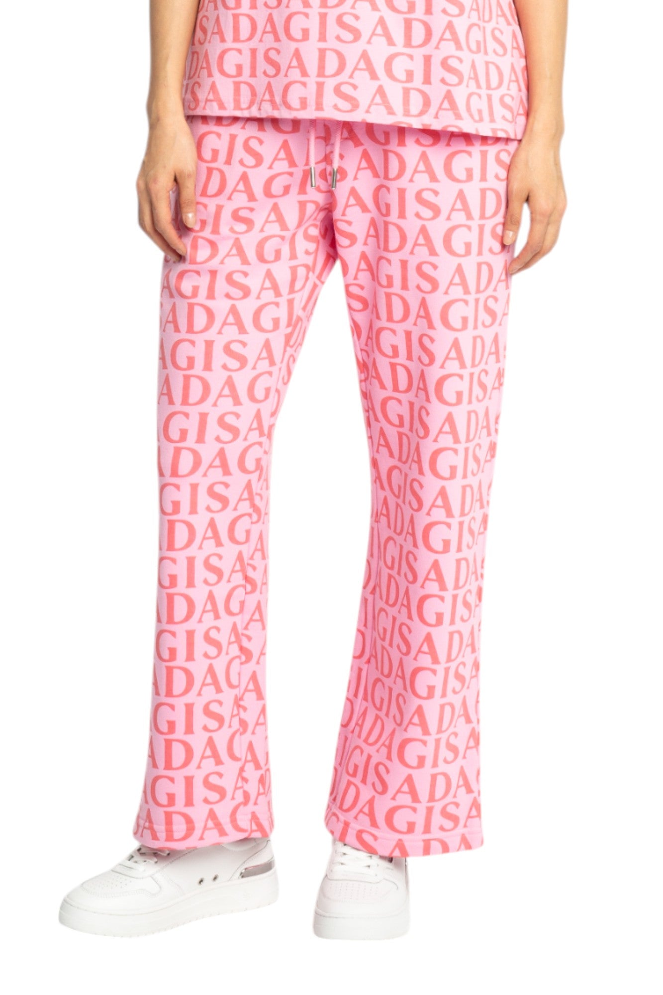 Gerade geschnittene Sweatpants aus mittelschwerer Baumwolle mit Alloverdruck