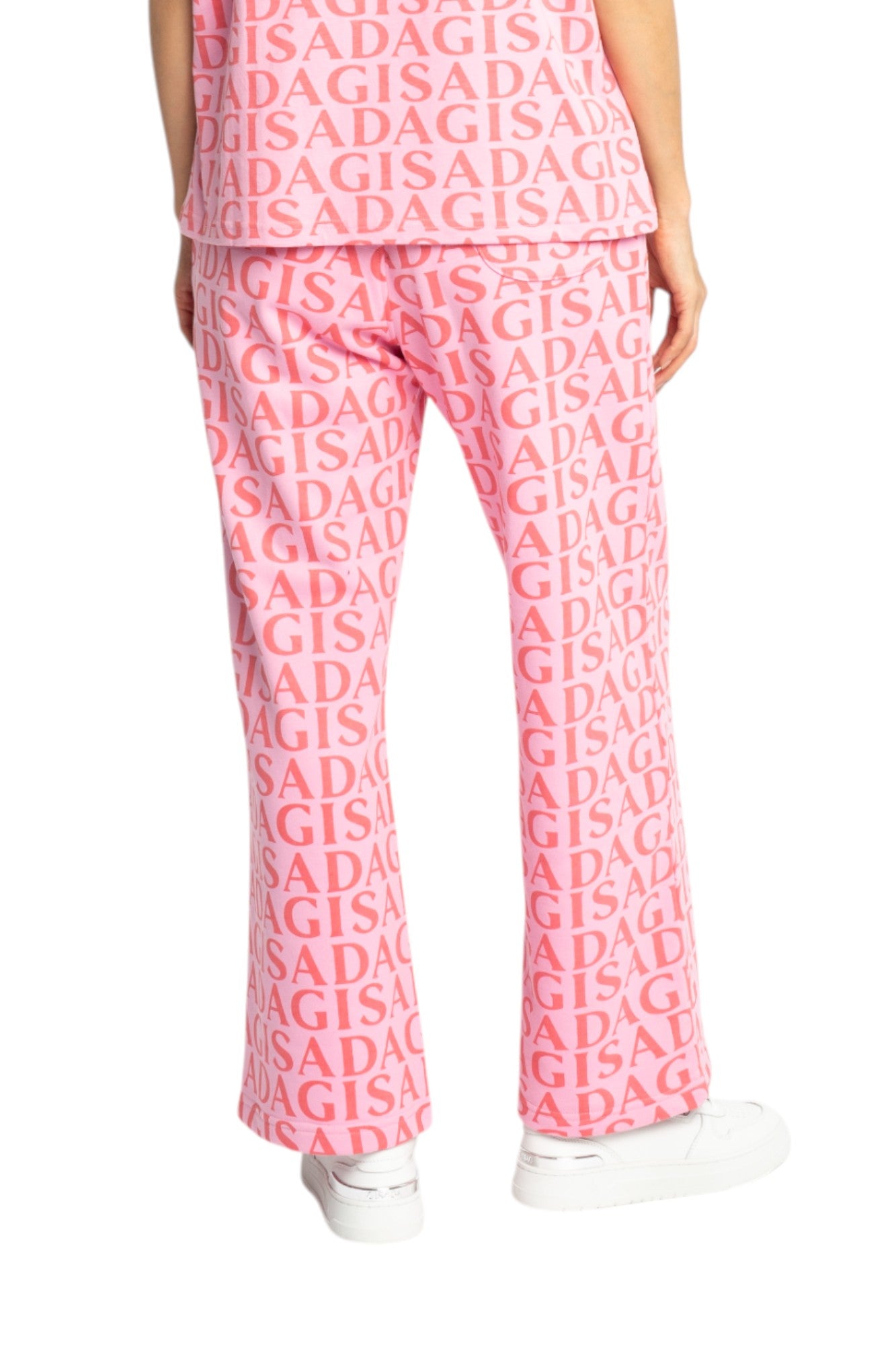 Gerade geschnittene Sweatpants aus mittelschwerer Baumwolle mit Alloverdruck