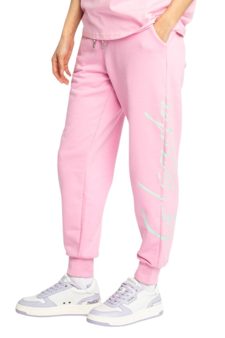 Regular Fit Jogger aus mittelschwerer Baumwolle mit kursivem Puffprint
