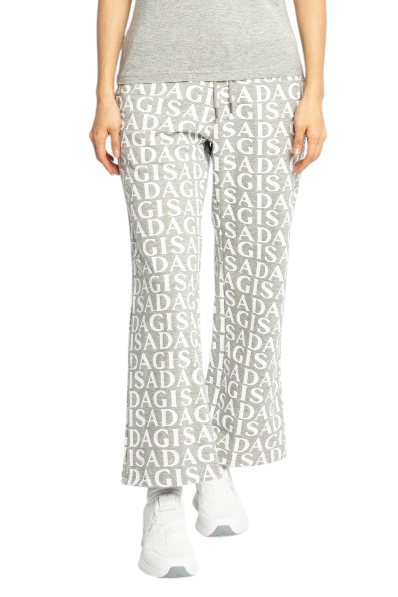 Gerade geschnittene Sweatpants aus mittelschwerer Baumwolle mit Alloverdruck