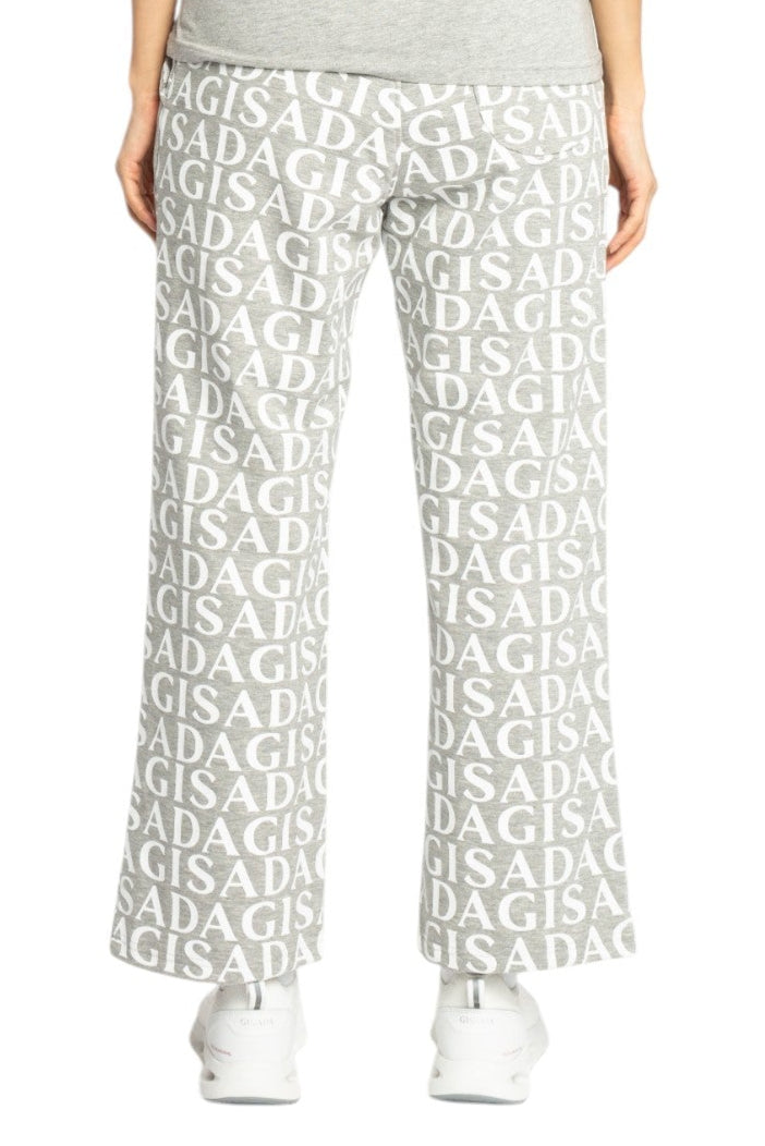 Gerade geschnittene Sweatpants aus mittelschwerer Baumwolle mit Alloverdruck