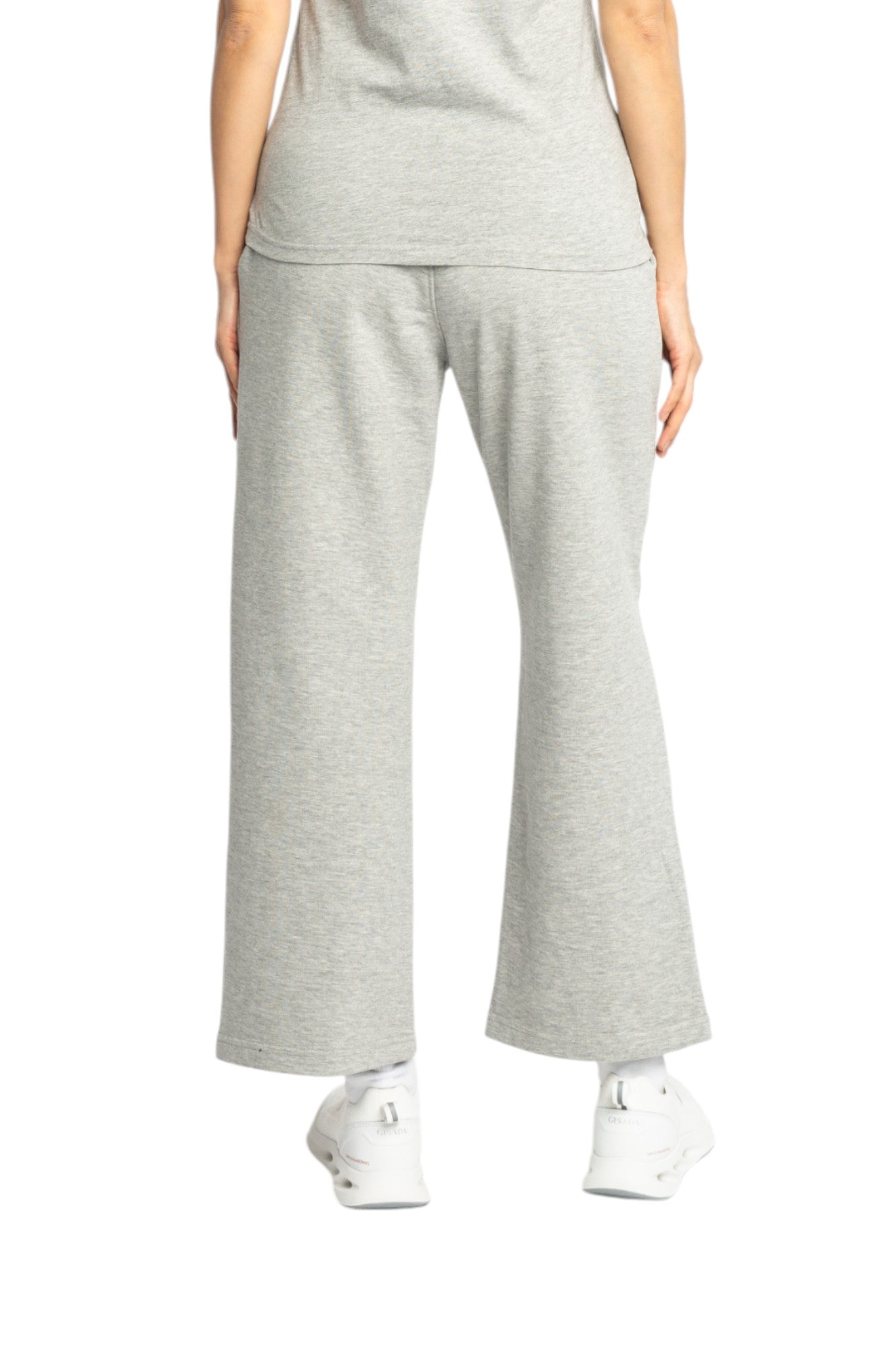 Gerade geschnittene Sweatpants aus mittelschwerer Baumwolle mit kleinem Silikondruck