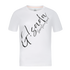Oversized T-Shirt in Jersey Cotton with Cursive Flock Print Gisada Shirts