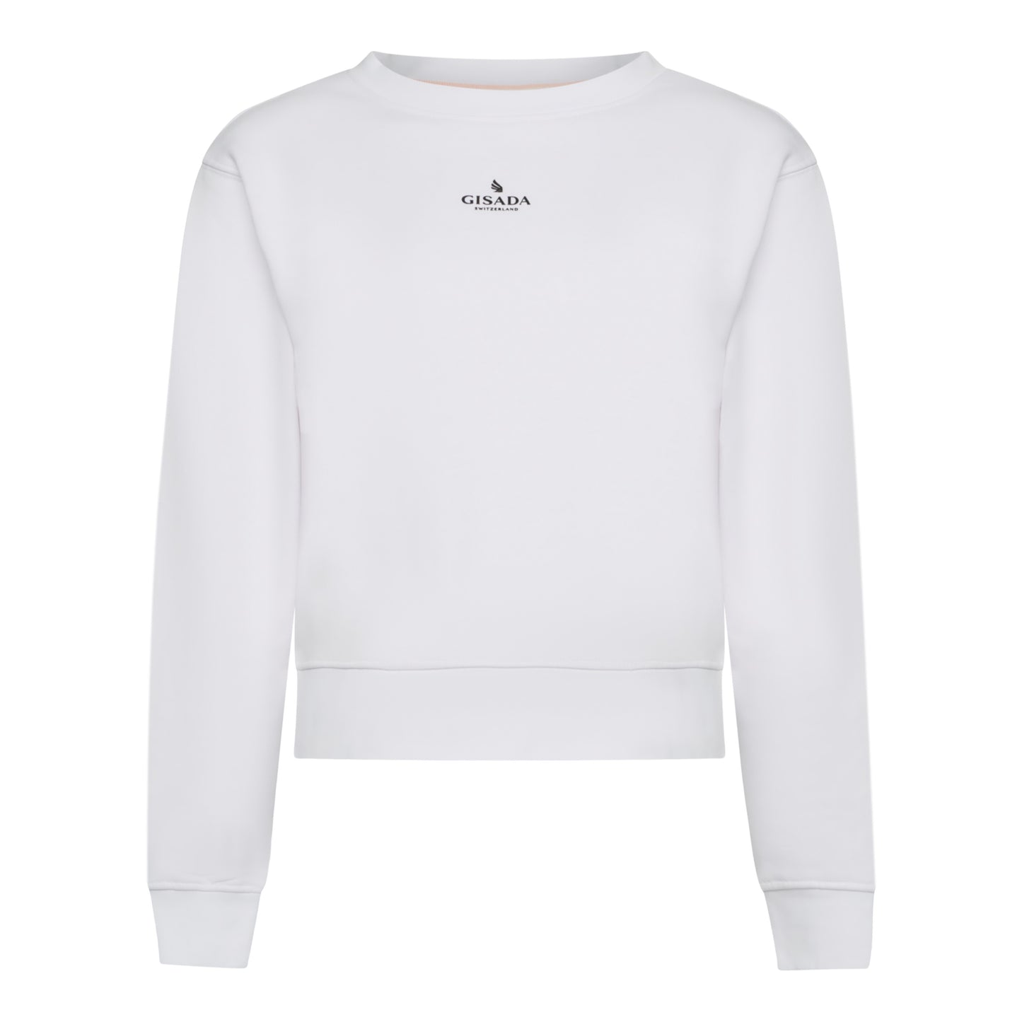 Crop Sweatshirt in Midweight Cotton with Small Silicon Logo