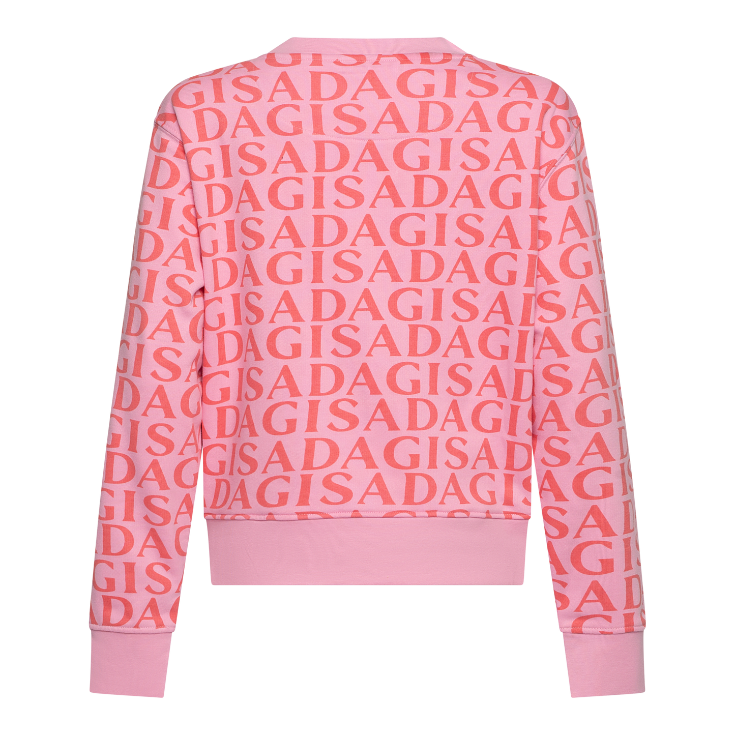 Crop-Sweatshirt aus mittelschwerer Baumwolle mit Allover-Druck