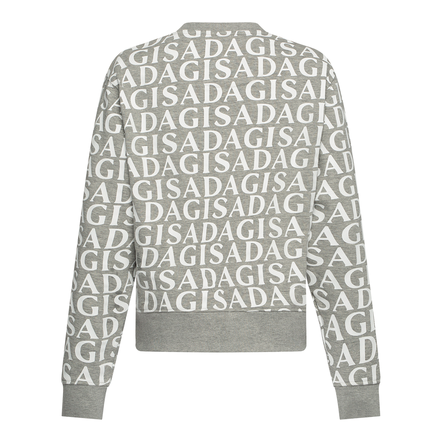Crop-Sweatshirt aus mittelschwerer Baumwolle mit Allover-Druck