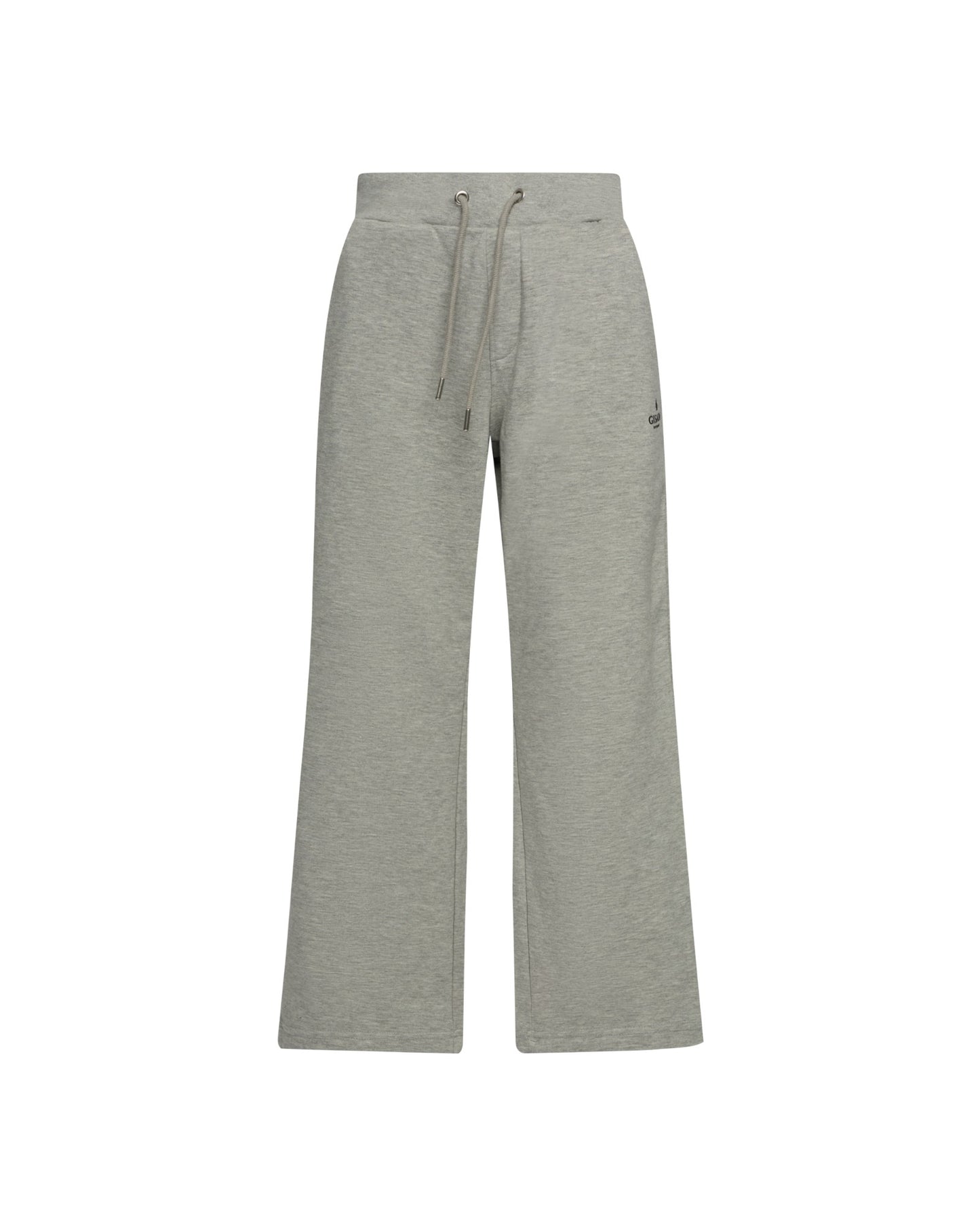 Gerade geschnittene Sweatpants aus mittelschwerer Baumwolle mit kleinem Silikondruck