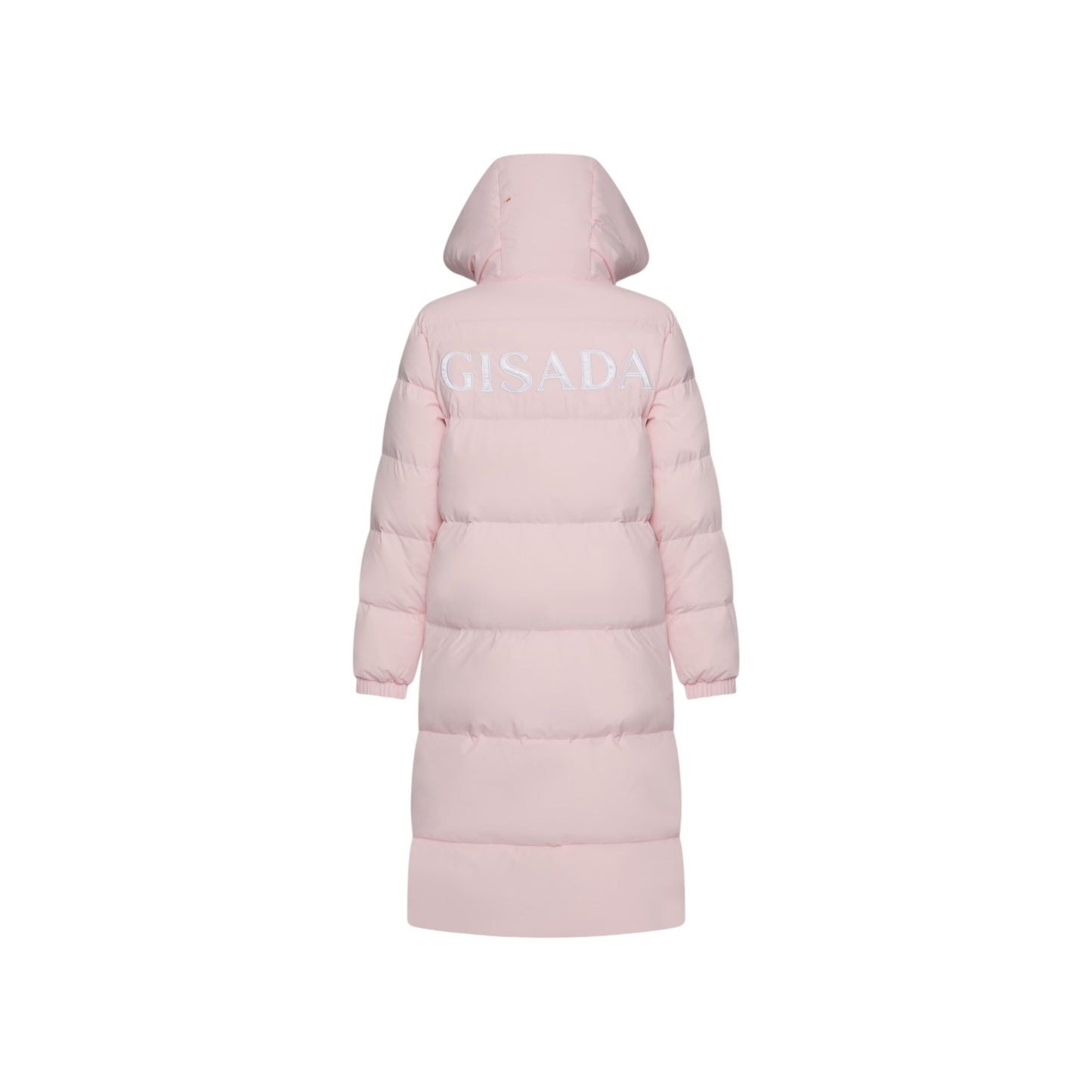 Long Puffer Down-Jacket with Detachable Hood and Logo Patch on Back Gisada Jacket