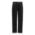 Wide-leg denim jeans with all-over Gisada logo – front view