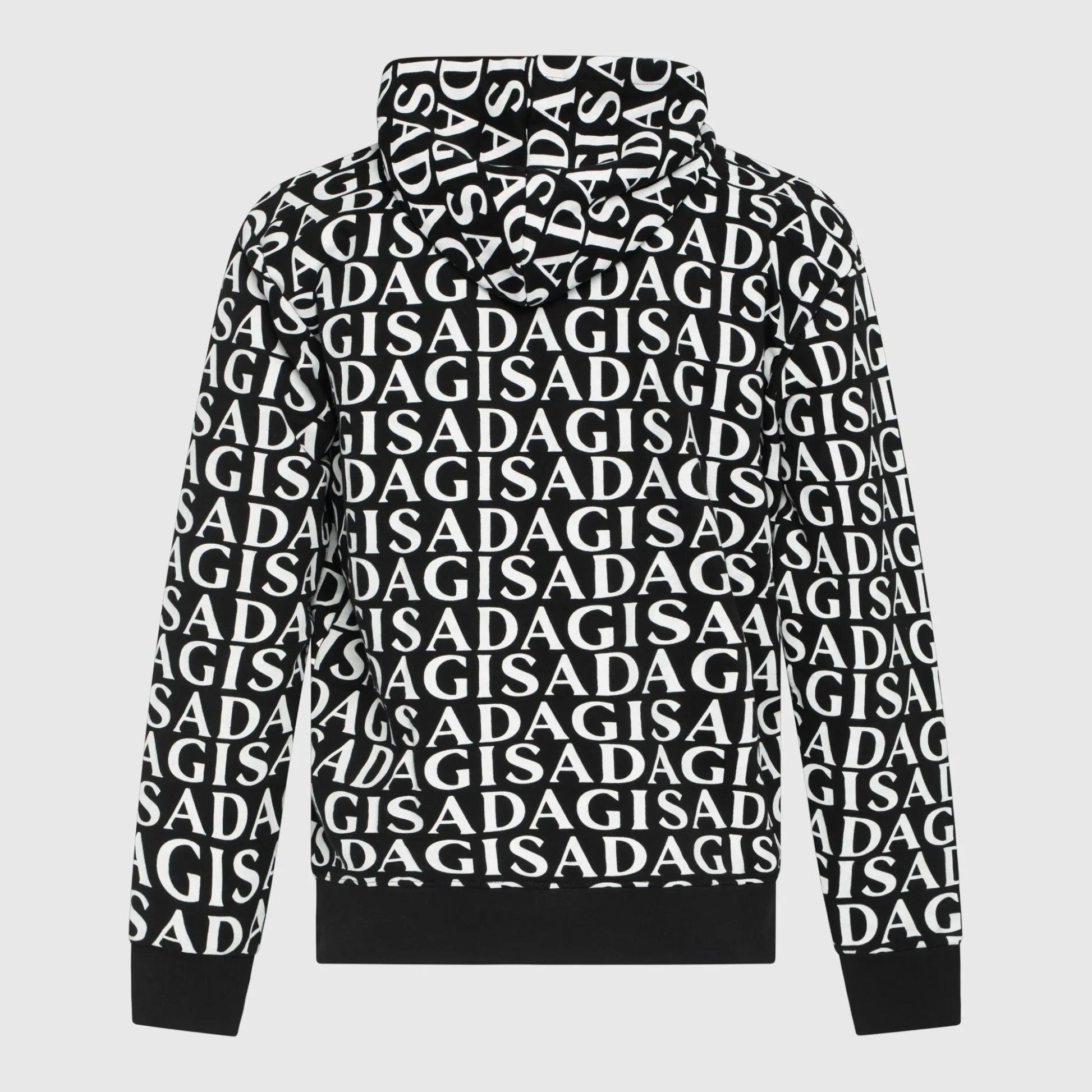 Zip-Up Hoodie in Midweight Cotton with Allover Print Gisada Hoodie