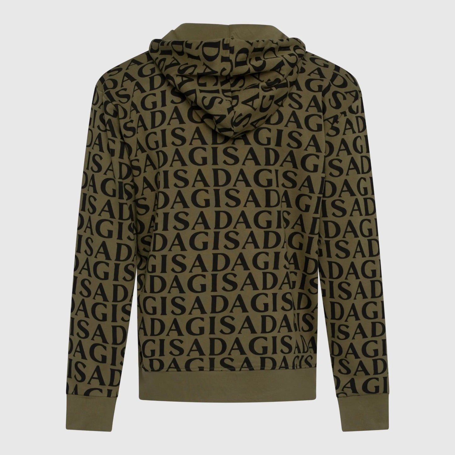 Zip-Up Hoodie in Midweight Cotton with Allover Print Gisada Hoodie