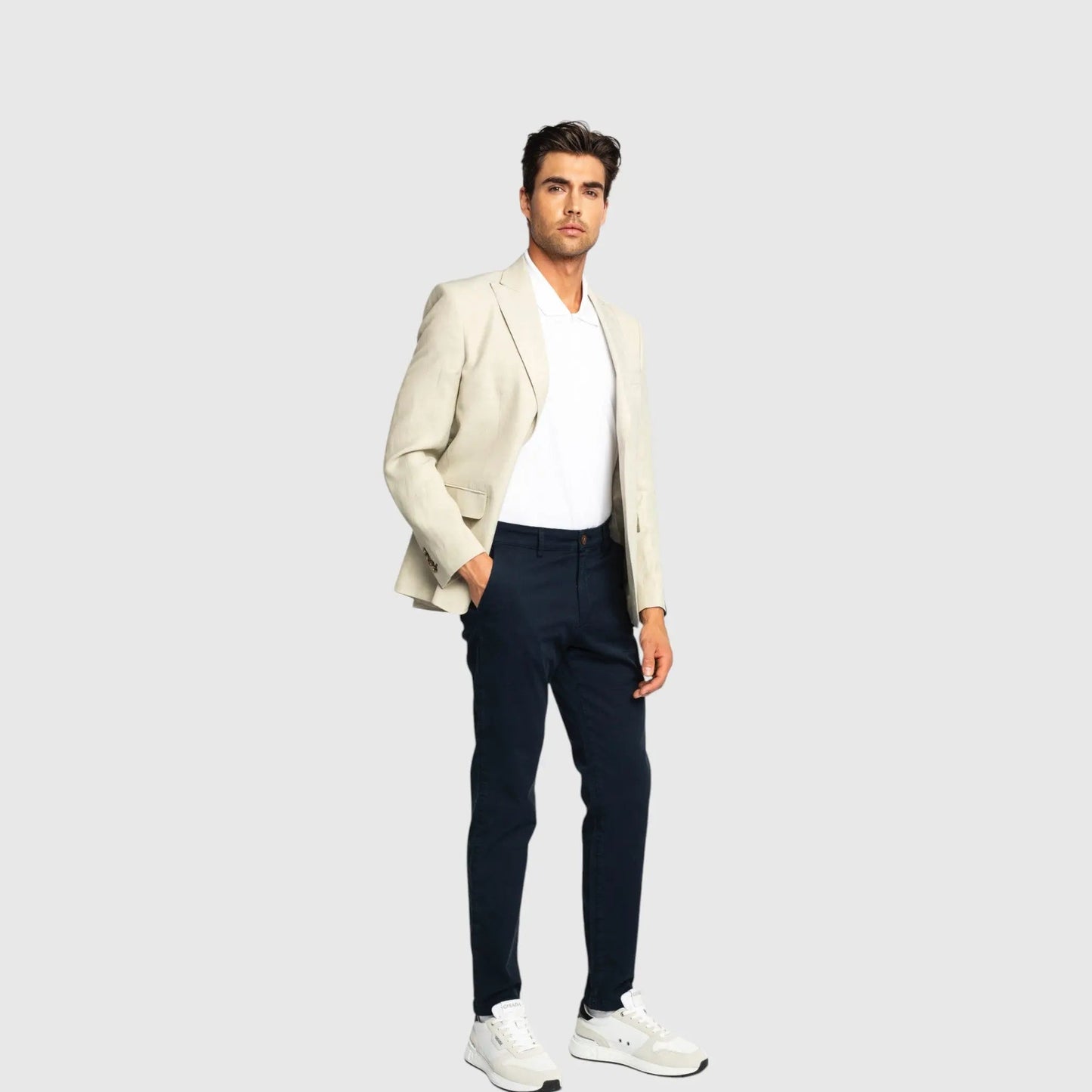 Barcelona Blazer in Luxe Cotton Linen - Gisada.com