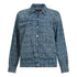 Boxy Denim Jacket with Allover Gisada Laser Print - Gisada.com