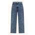 Boyfriend Crop Denim Jeans with Bottom Label - Gisada.com