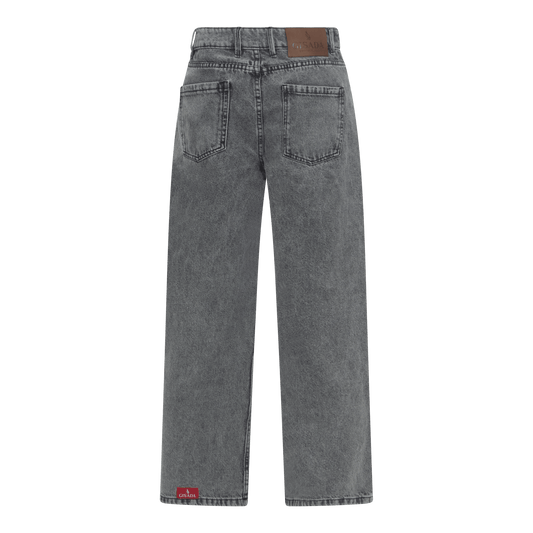 Boyfriend Crop Denim Jeans with Bottom Label - Gisada.com