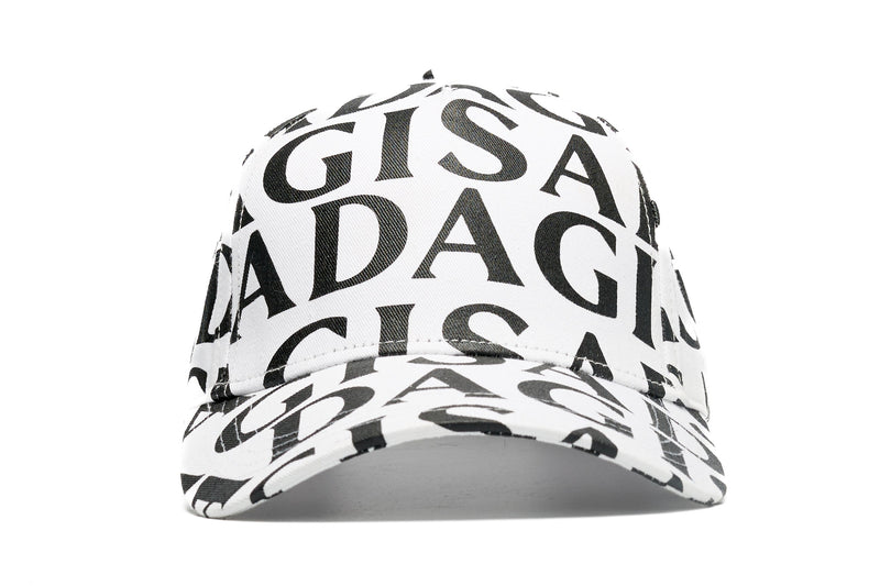 Cotton Twill Baseball Cap Gisada Allover Digital Print - Gisada.com