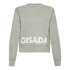 Crop Fit Sweatshirt in Midweight Cotton with Puff Print - Gisada.com