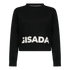 Crop Fit Sweatshirt in Midweight Cotton with Puff Print - Gisada.com