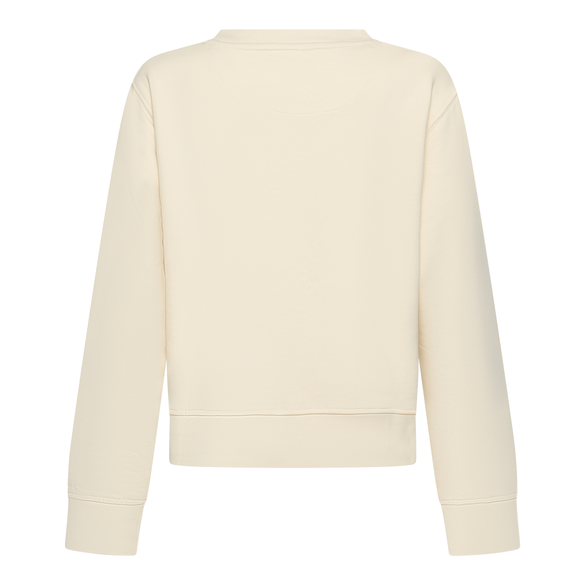 Crop Fit Sweatshirt in Midweight Cotton with Puff Print - Gisada.com