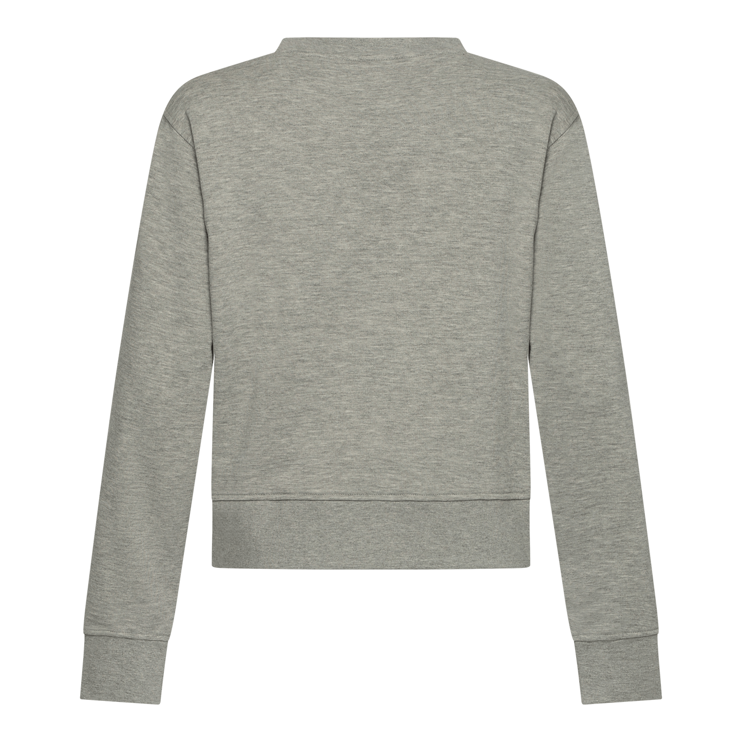 Crop Fit Sweatshirt in Midweight Cotton with Puff Print - Gisada.com