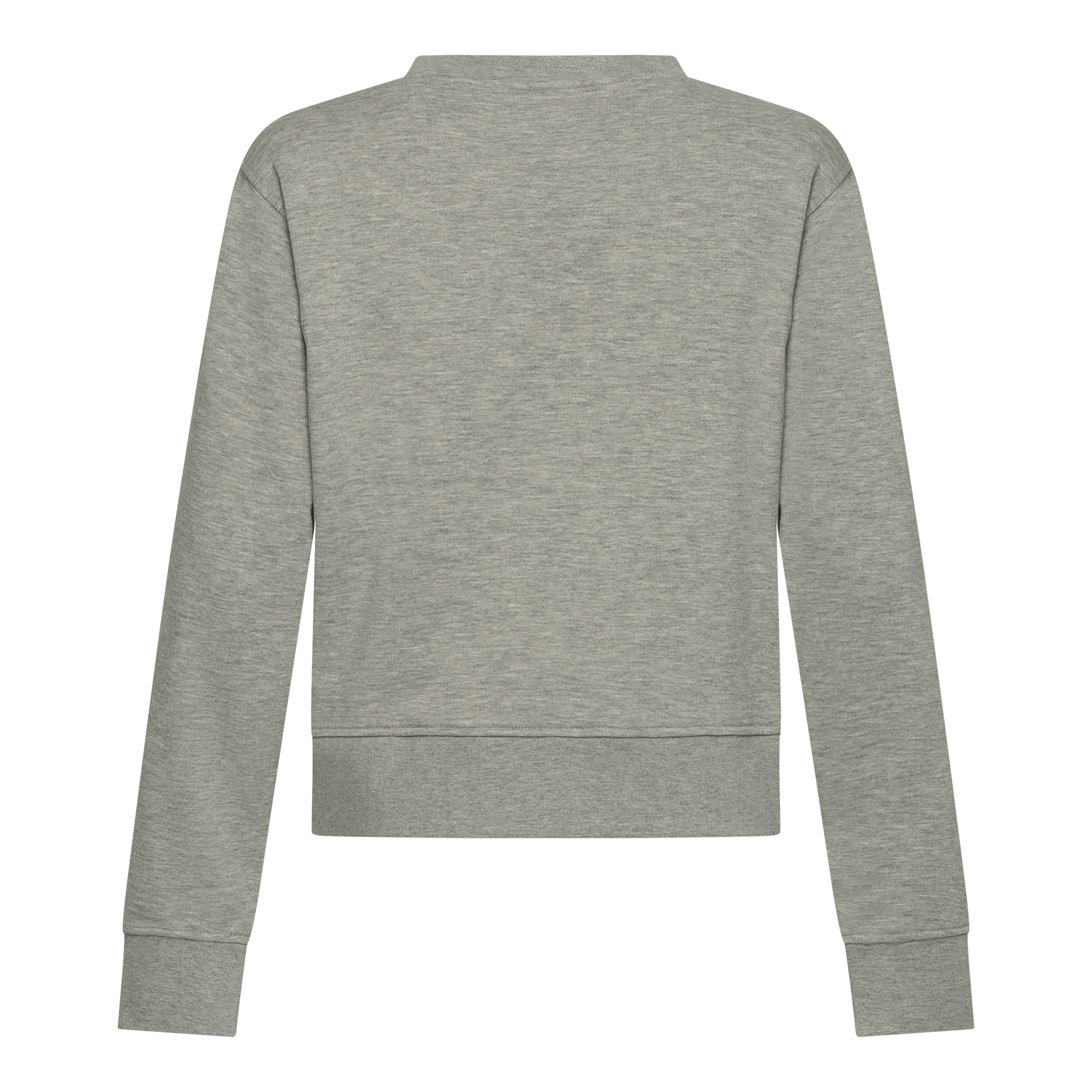 Crop Fit Sweatshirt in Midweight Cotton with Puff Print - Gisada.com