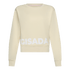 Crop Fit Sweatshirt in Midweight Cotton with Puff Print - Gisada.com