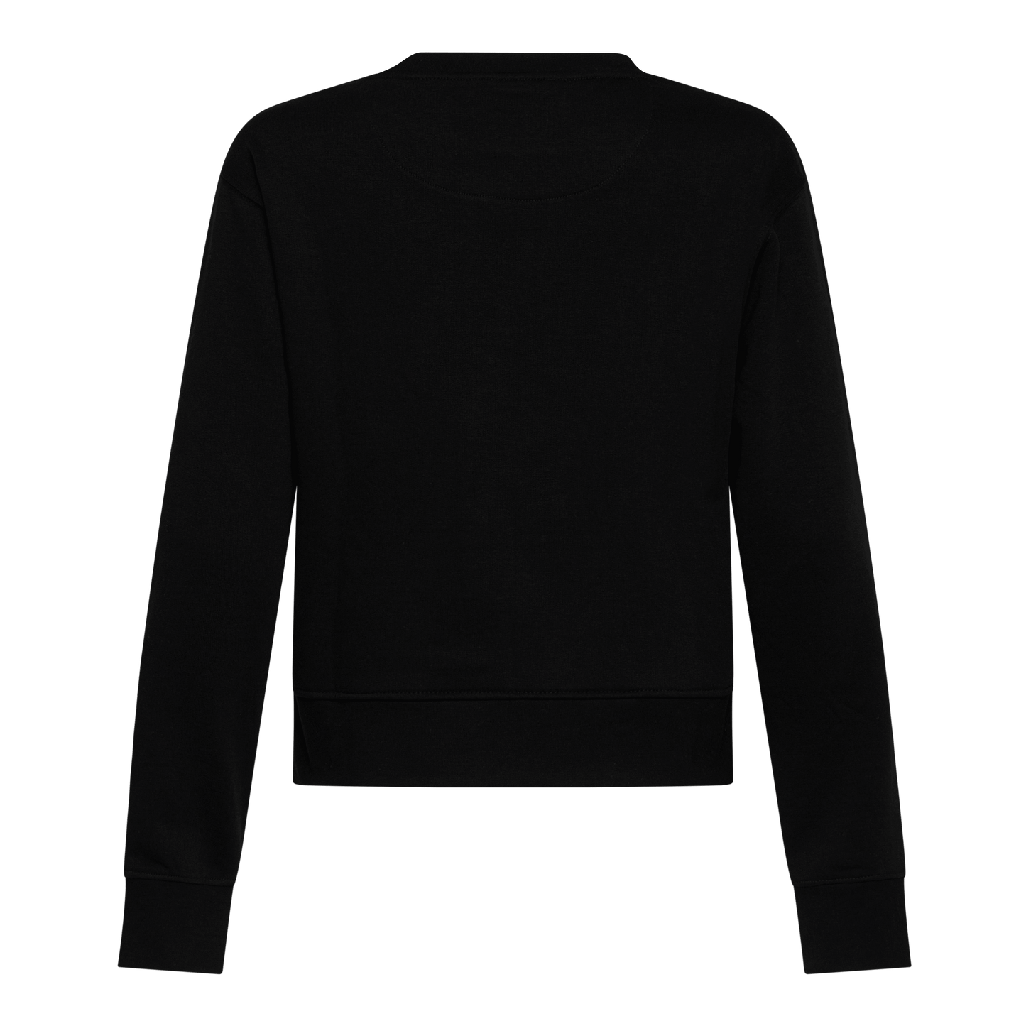 Crop Fit Sweatshirt in Midweight Cotton with Puff Print - Gisada.com