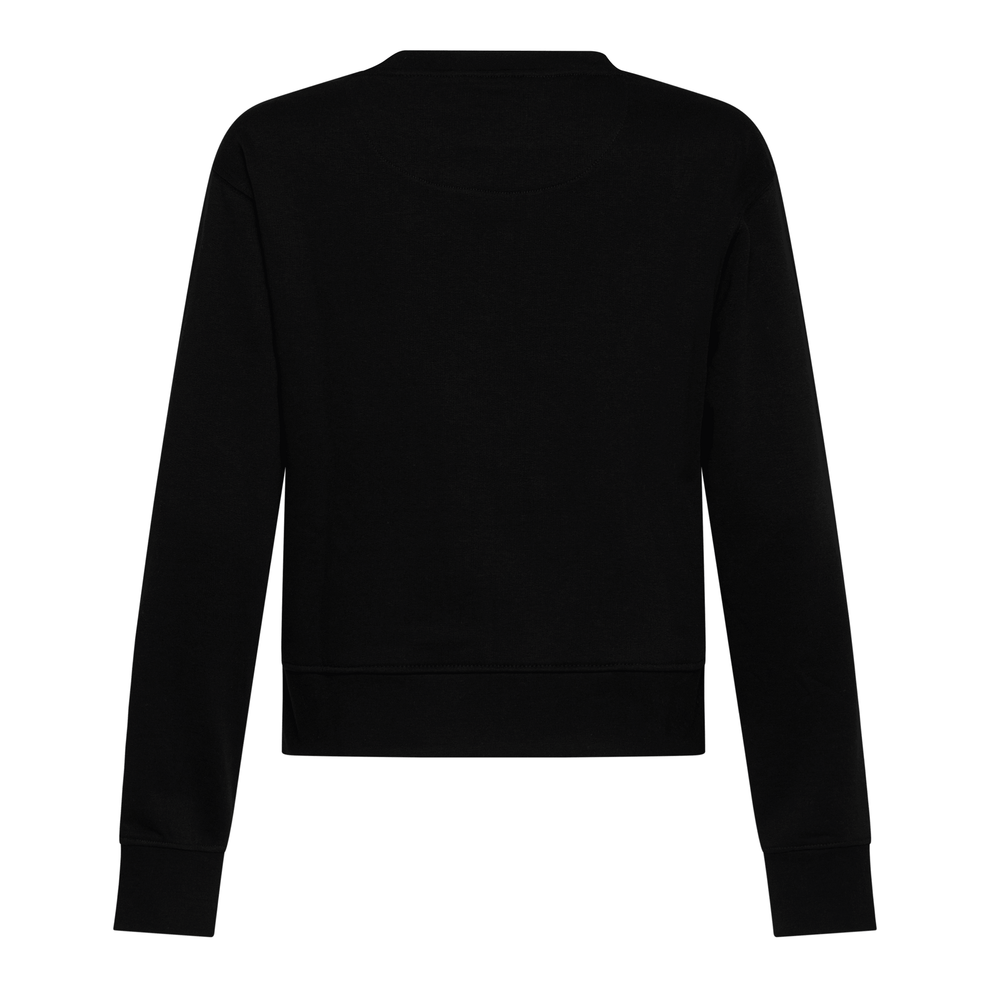 Crop Fit Sweatshirt in Midweight Cotton with Puff Print - Gisada.com