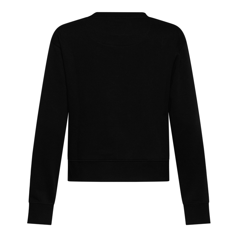 Crop Fit Sweatshirt in Midweight Cotton with Puff Print - Gisada.com