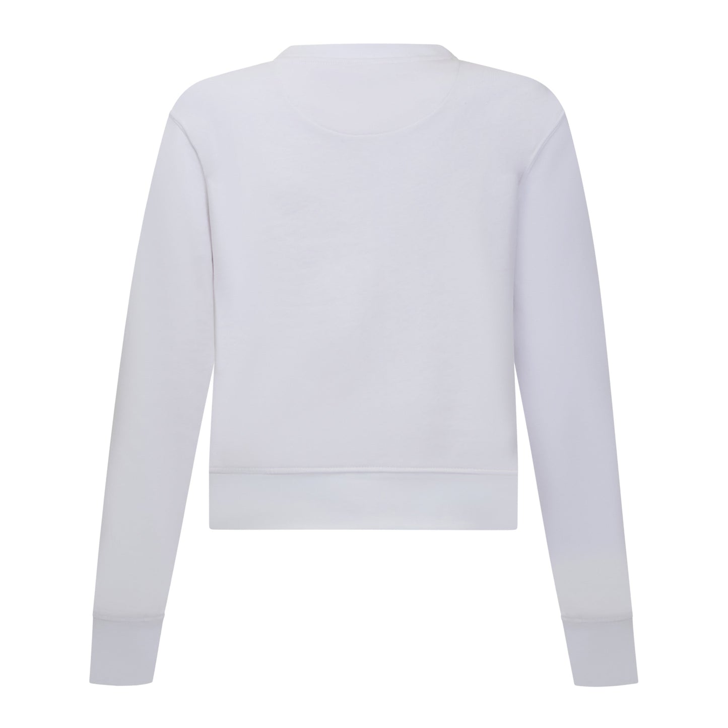 Crop Fit Sweatshirt in Midweight Cotton with Puff Print - Gisada.com