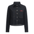 Crop Regular Denim Shirt with Gisada Laser Print on Cuff - Gisada.com