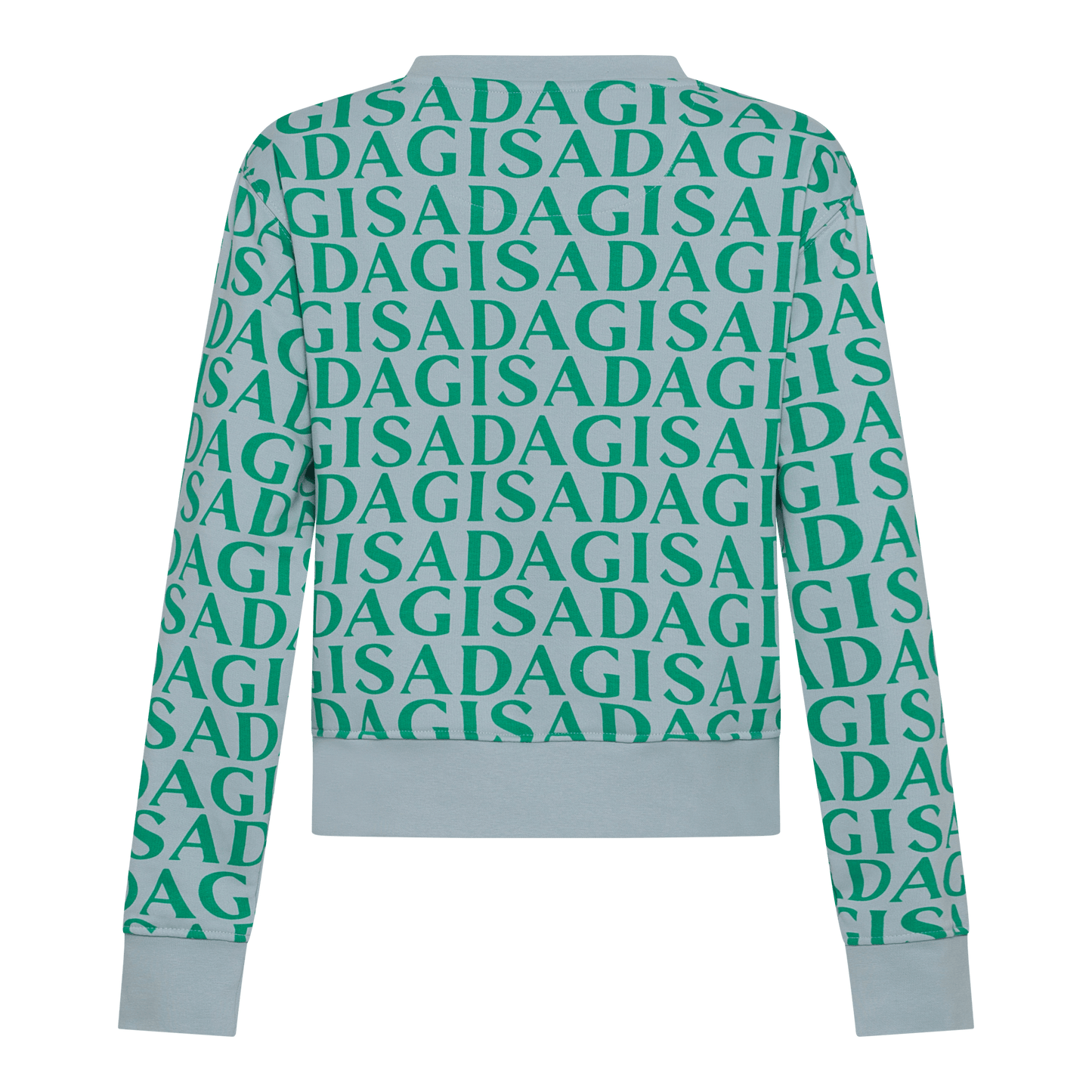 Crop Sweatshirt in Midweight Cotton with Allover Print - Gisada.com