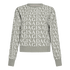 Crop Sweatshirt in Midweight Cotton with Allover Print - Gisada.com