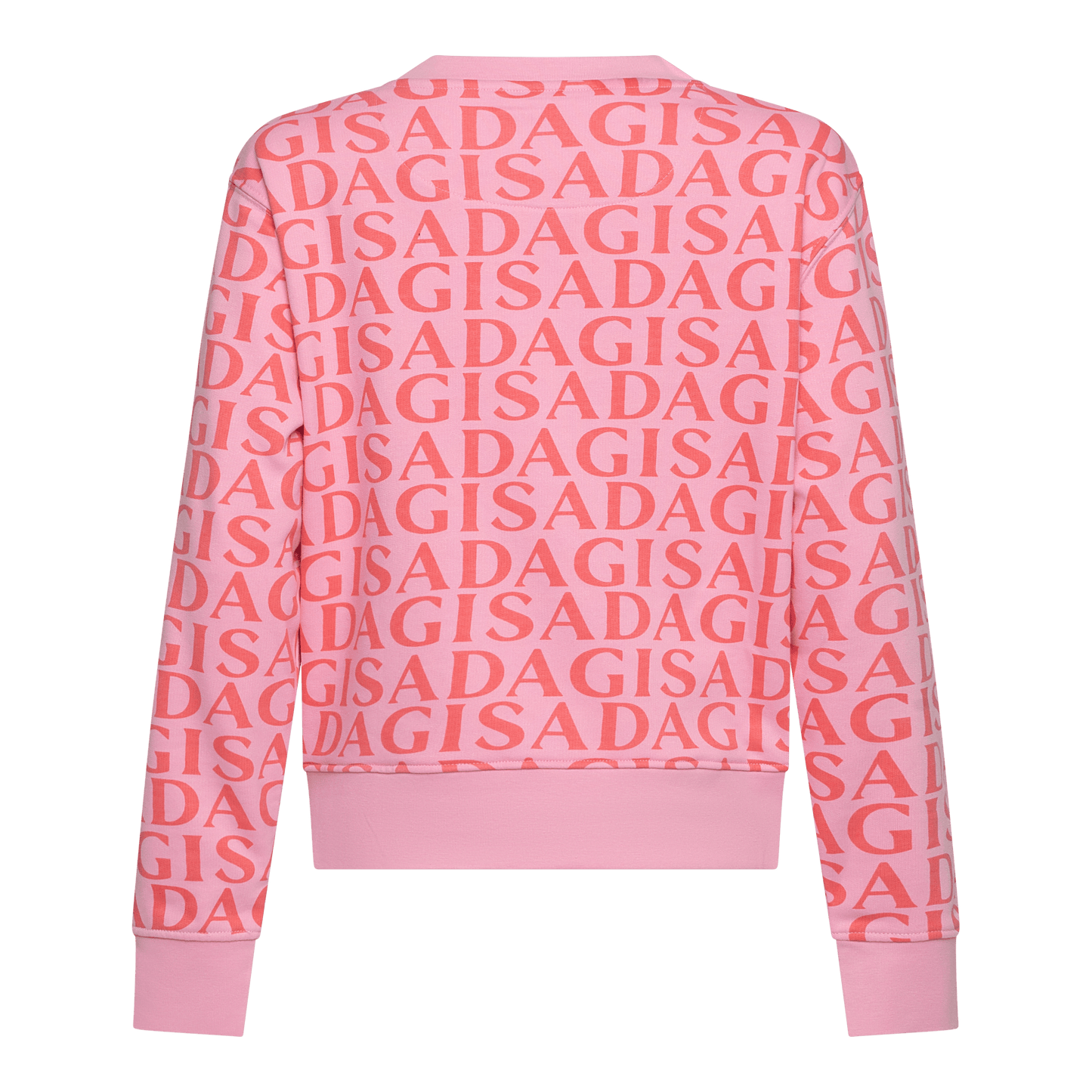 Crop Sweatshirt in Midweight Cotton with Allover Print - Gisada.com