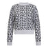 Crop Sweatshirt in Midweight Cotton with Allover Print - Gisada.com