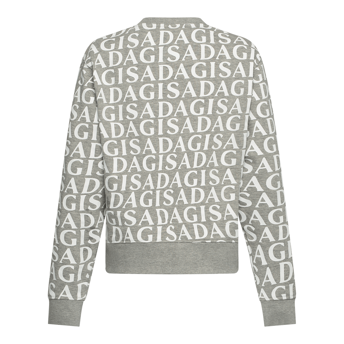 Crop Sweatshirt in Midweight Cotton with Allover Print - Gisada.com