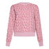 Crop Sweatshirt in Midweight Cotton with Allover Print - Gisada.com