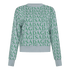 Crop Sweatshirt in Midweight Cotton with Allover Print - Gisada.com