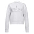 Crop Sweatshirt in Midweight Cotton with Glitter Print - Gisada.com
