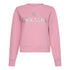 Crop Sweatshirt in Midweight Cotton with Glitter Print - Gisada.com