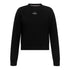 Crop Sweatshirt in Midweight Cotton with Small Silicon Logo - Gisada.com