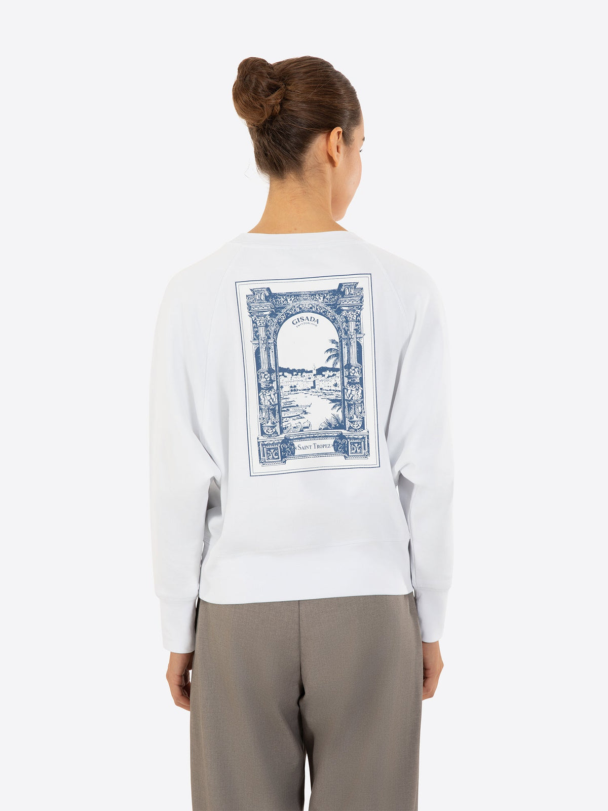 Fine Cotton Jersey Sweatshirt With Embroidery - Gisada.com