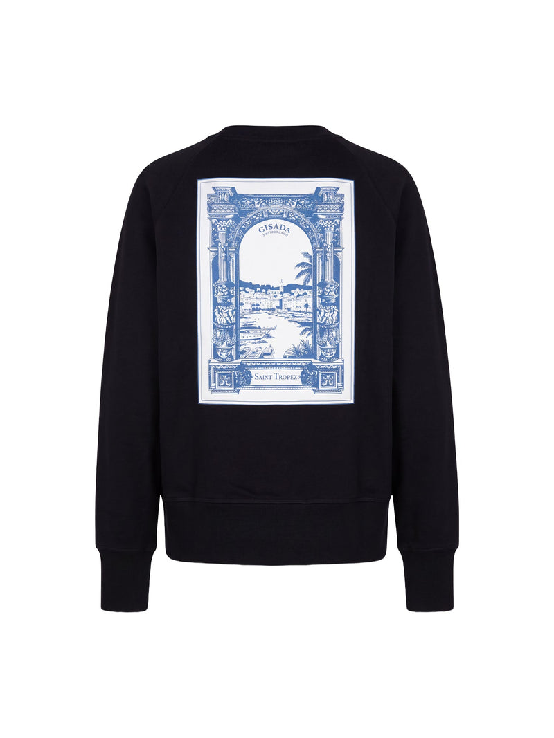 Fine Cotton Jersey Sweatshirt With Embroidery