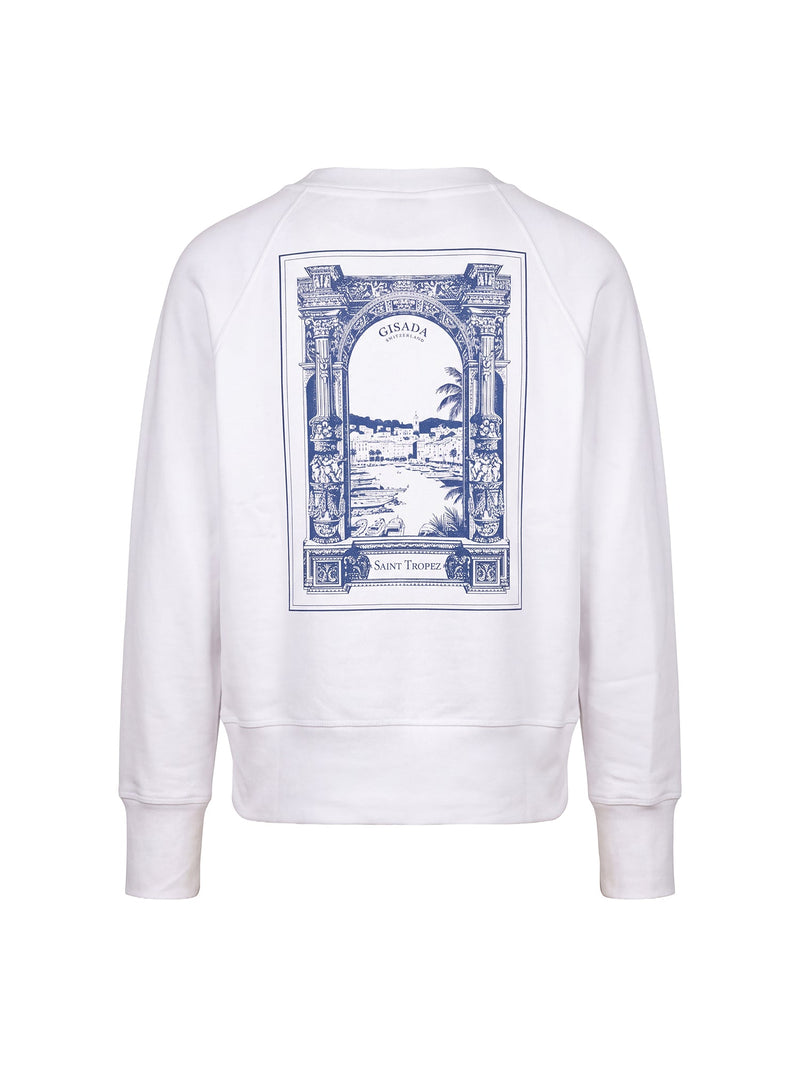 Fine Cotton Jersey Sweatshirt With Embroidery