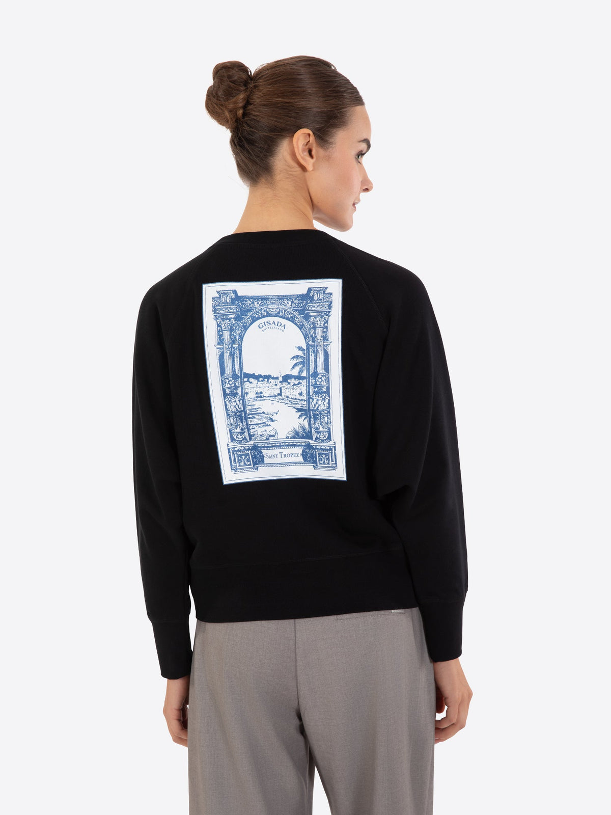 Fine Cotton Jersey Sweatshirt With Embroidery - Gisada.com