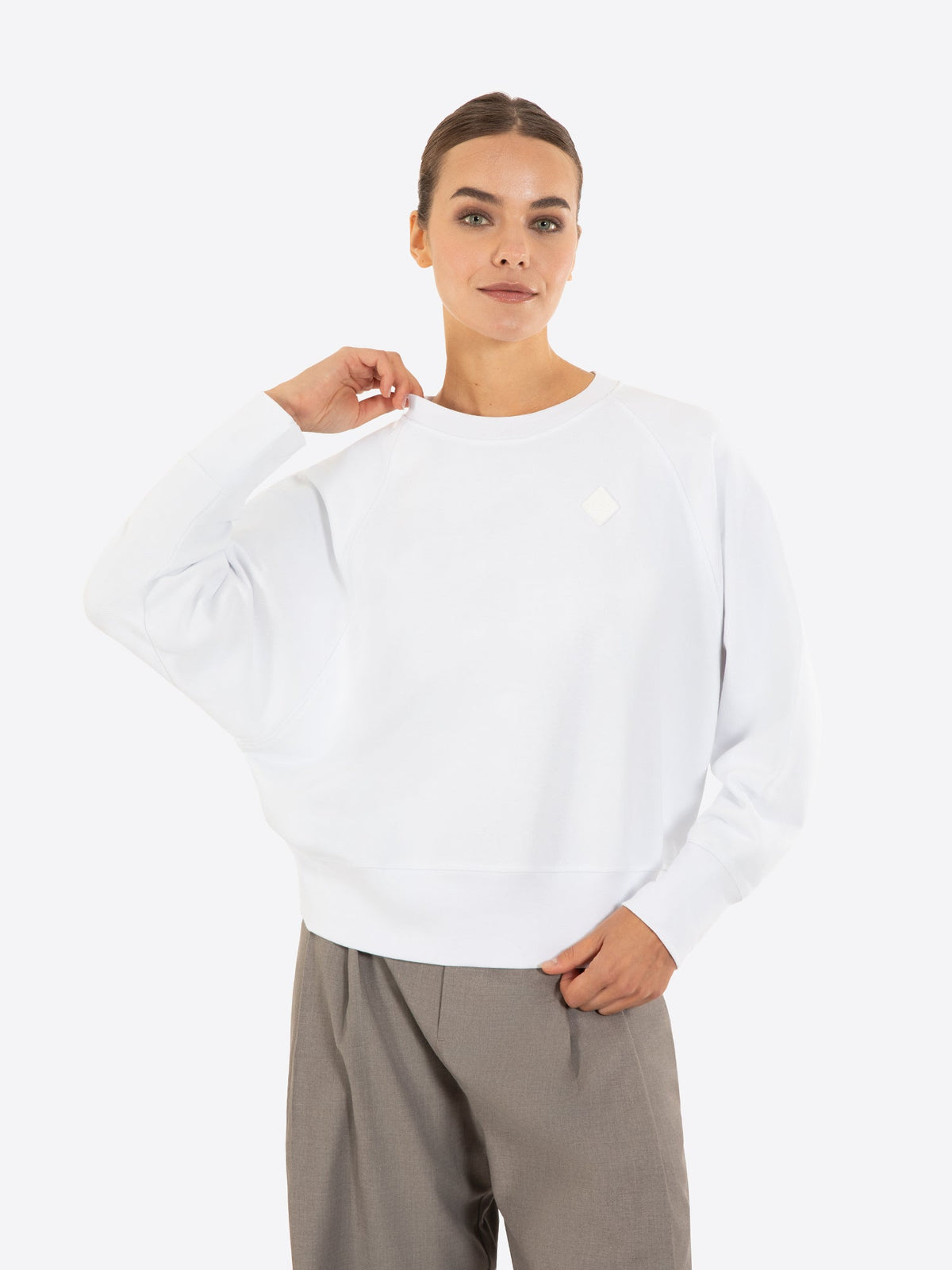 Fine Cotton Jersey Sweatshirt With Embroidery - Gisada.com