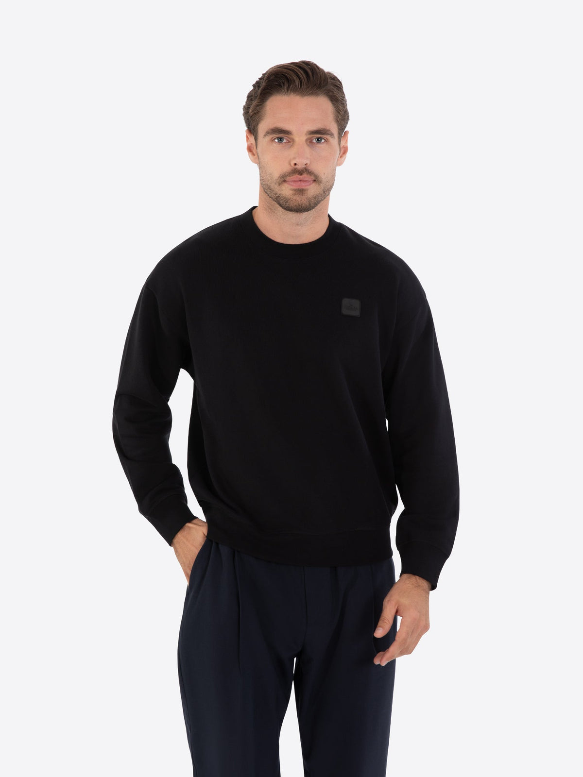 Fine Cotton Jersey Sweatshirt With Print - Gisada.com